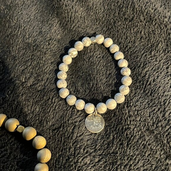 Beaded Stone Bracelets – Set of 4 (Natural Tones) - Picture 2 of 4